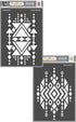 CrafTreat Aztec Stencils for Painting on Wood, Canvas, Fabric and Wall - Aztec Design 1 and Aztec Design 2-2 Pcs - Size : A4 (8.3 x 11.7 Inch) - R...