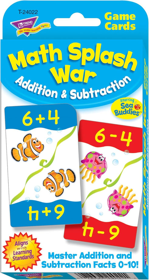 TREND enterprises, Inc. Math Splash War Addition & Subtraction Challenge Cards®...