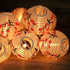 YULETIME Plum Blossom Lantern String Lights, 10 Count Nylon Lantern on 7.6' White Wire, UL Listed 8" Spacing End-to-end Connectable Plug-in String...