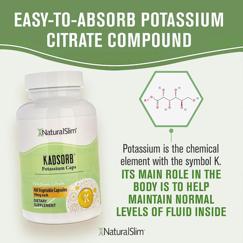NaturalSlim Kadsorb Natural Potassium Citrate...