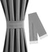 Sun Zero Barrow Energy Efficient Rod Pocket Door Sidelight Curtain Panel, 26" x 72", Gray...