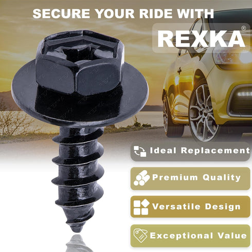 Rexka 30pcs Bumper Cover Splash Shield Mud Guard Screw Bolt for Toyota Lexus 90159-60498 RAV4 Avalon Camry Highlander Prius ES300h GS350...