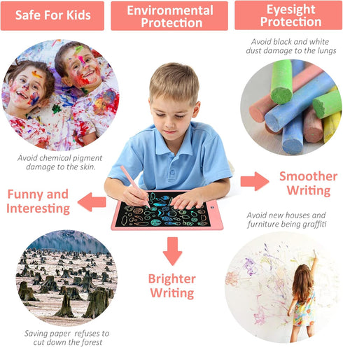 LCD Writing Tablet for Kids Doodle Board with Bag, Electronic Digital Colorful Screen Drawing Tablet, Etch a LEYAOYAO 10-Inch Drawing Pad Sketch P...