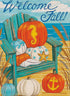 Welcome Fall Garden Flag Home Decorative Blue White Pumpkin House Yard Outside Beach Small Flag Autumn Nautical Seahorse Coastal Decoration Ocean ...