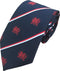 Men's Navy Blue Welsh Dragon Striped Neck Tie...