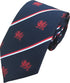 Men's Navy Blue Welsh Dragon Striped Neck Tie...