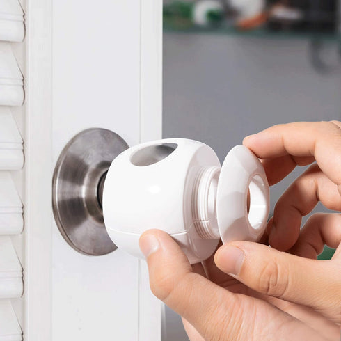 Door Knob Safety Cover for Kids - 5 Pack - Baby Proof Door Knob Covers - Door Locks for Kids Safety Child Proof - White...