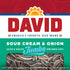 DAVID Roasted and Salted Jumbo Sunflower Seeds, Sour Cream and Onion Flavor, 5.25oz....