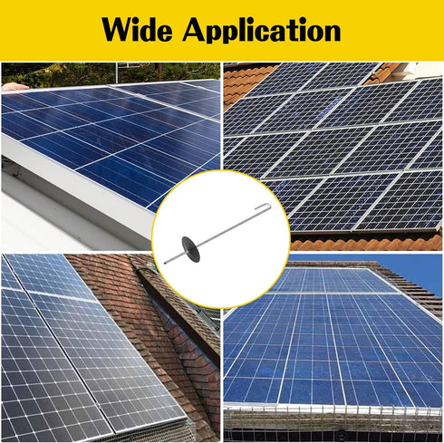 Solar Panel Bird Guard Fasteners Clips,50 Sets Critter Guard Clips,Solar Panel Mesh Clips Attached to Solar Panels,PVC Coated Metal Clips and Fast...