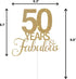 50 Years Fabulous Cake Topper, 50th Birthday Cake Topper, 50th Anniversary Cake Topper with Gold Glitter...