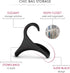 Bag-a-Vie Purse Hanger for Closet - Handbag Organizer Hooks for Hanging Bags & Purses, Protecting Bag Shape & Organizing Space (1 Hanger, Black Pl...
