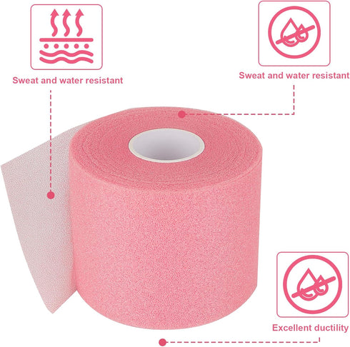 NAICHA 2 Rolls Athletic Tape 65.6 ft Per Roll Athletic Sports Foam Tape White Pre Wrap Tape for Strains and Sprains No Sticky Residue for Tennis, ...