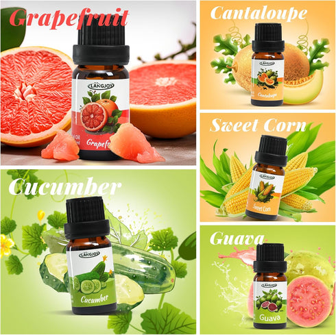 Fragrance Oil, Essential Oils Set 0.34 oz x10 (10 x 10ml), Essential Oils for Candle Making, Essential Oil Home, Aromatherapy Oils, Oil Diffuser E...
