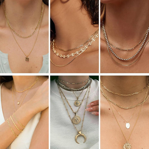 Kyutong Gold Necklace Chain for Jewelry Making 16.4 Feet Stainless Steel Jewelry Chain Bulk 3MM Wide Figaro Chains with Lobster Clasps Jump Rings ...