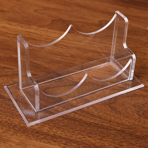 Business Card Holder for Desk Clear Acrylic Business Card Display Stand for Office Exhibition Home, 1 Slot Horizontal (Pack of 2)...