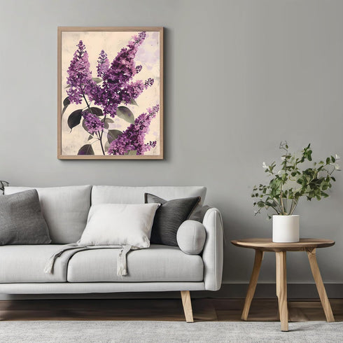 Posterizer 1 pcs-unique purple flowers-girly decor-Floral & Botanical Art-Abstract & Modern Art-Decor for Home & Office- UNFRAMED Wall Art...