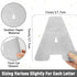 150 PCS Large 7" Font Silver Letters and Punctuation Set Glitter Bulletin Board Poster Alphabet Cutout for Classroom School Display A Great Helper...