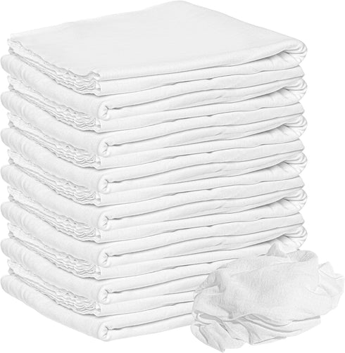 New Lint Free Rags 100% Cotton for Cleaning, Soft Cloth TShirt Material for Cast Iron, Staining Wood, Dust Rags, Shoe Polishing (18" x18") 3 Pack...