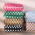 6 Pcs Checkered Makeup Bag Preppy Cosmetic Bag Bulk Pink Black Makeup Pouch Personalize Travel Toiletry Bag Organizer Cute DIY Makeup Brushes Stor...