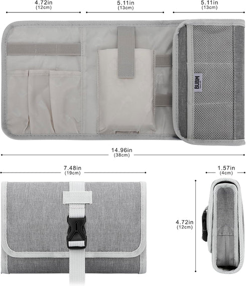Electronic Organizer Travel Case,Folding Tech Pouch,Charger USB Cable Accessories Storage Bag,Travel Essentials for Power Bank,Charging Cords,Mous...