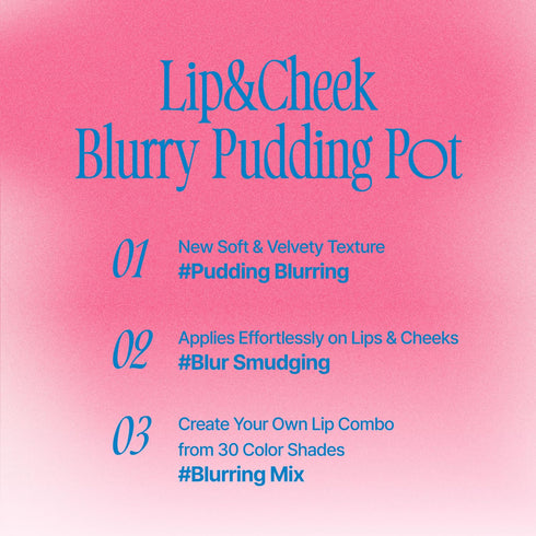 Lip&Cheek Blurry Pudding Pot | Reddish Moment - Ambitious | Makeup Blush, Buildable Lightweight, Multi-Use Soft Matte Finish | 5g...