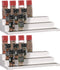 Cq acrylic 2 Pack Spice Rack Organizer for Pantry,14.5 Inch Tiered Seasoning Can Shelf Organizer For Cabinet,White...