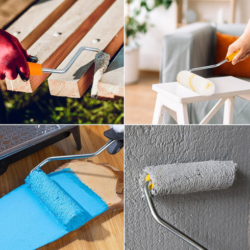 Mister Rui Paint Roller Covers, 4 Inch Paint Roller (1/2" Nap), 40 Pack, Small Paint Roller Covers, Mini Paint Rollers for House Painting, with a ...