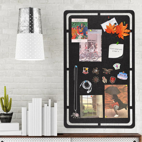 SEG Direct Large Felt Pin Board for Wall, Memo Board 28" x 17", Bulletin Board and Notice Board with 35 Push Pins for Notes, Pictures, Office Home...