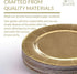 Elegant Disposable Charger Plates For Party - 13” (10 Piece) , Perfect for Celebrations & Events, Gold...