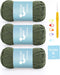 Yarn for Beginners: 3 PCS Army Green Yarn, Easy to Use, 4 Medium Weight, Enjoy a Relaxing Experience, Suitable for Birthday, Holiday, Classroom Gi...