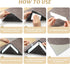 Rug Tape 12PCS Reusable Washable Removable Non-Slip Rug Stickers, Double Sided Adhesive Rug Grip for Hardwood Floors Tile, No Damage Carpet Tape t...