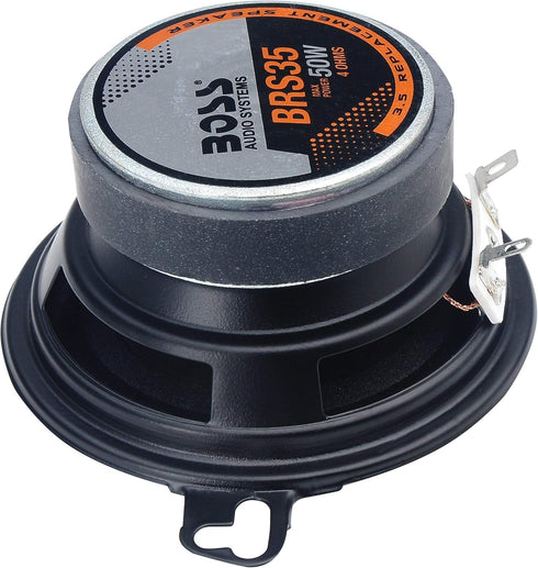 BOSS Audio Systems BRS35 3.5 Inch Replacement Car Door Speakers - 50 Watts Max, Sold Individually, Use With Stereo and Tweeters......