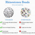 QINJIEJIE 100pcs 10mm Rhinestone Beads for Jewelry Making White Beads Sparkly Disco Ball Beads Bulk Round Crystal Diamond White Clay Beads for Nec...