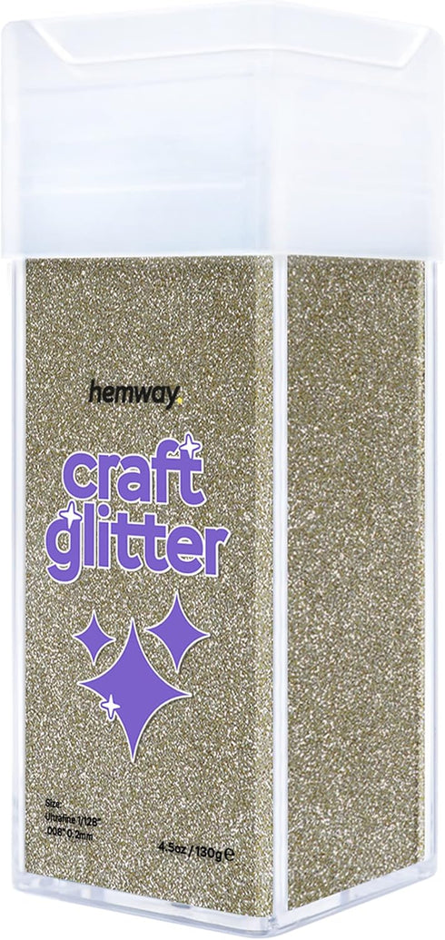 Hemway Craft Glitter Shaker 130g / 4.6oz Glitter for Arts, Crafts, Resin, Tumblers, Nails, Painting, Decoration, Festival, Cosmetic, Body - Ultraf...