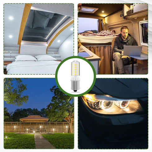 LOW Voltage 12-24V AC/DC 4W BA15S S8 SC Bayonet Single Contact Base 1156 1141 LED Light Bulb for Outdoor Landscape Lighting Path Deck Lights RV Li...
