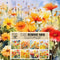 Decoupage Paper Pack (24 Sheets 6"x6") Bright Summer Flowers # Vintage Styled Pattern Paper for Decoupage, Craft and Scrapbooking...