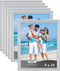 Icona Bay 8x10 Picture Frames (Silver, 6 Pack), Beautifully Detailed Molding, Contemporary Picture Frame Set, Wall Mount or Table Top, Inspiration...
