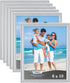 Icona Bay 8x10 Picture Frames (Silver, 6 Pack), Beautifully Detailed Molding, Contemporary Picture Frame Set, Wall Mount or Table Top, Inspiration...