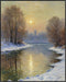 Posterizer 1 pcs-a lake in snowy winter-in oil painting style-1-Landscape & Nature Art-GIft for Men Women Teens-Dining Room Decor- unframed wall a...