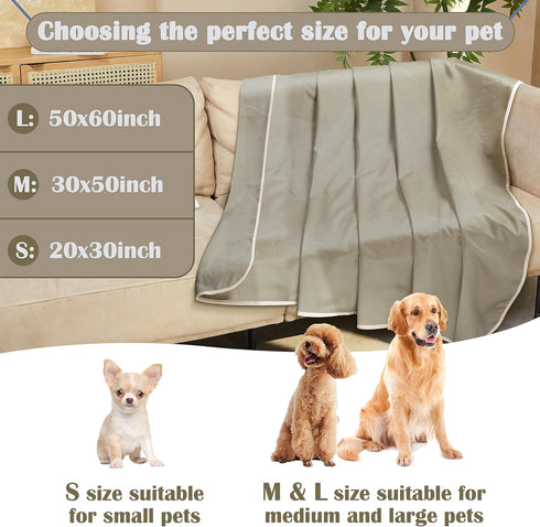 Kritter Planet Waterproof Cooling Dog Mat, Soft Cooling Pet Blanket for Summer, Lightweight Cooling Outdoor Mat, Reversible Furniture Cover Couch ...