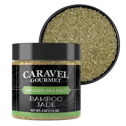 Hawaiian Bamboo Jade Sea Salt - Natural Hawaii Salt Infused With Bamboo Leaf Extract - Beautiful Jade Green Solar-Evavporated Pacific Sea Salt - 4...