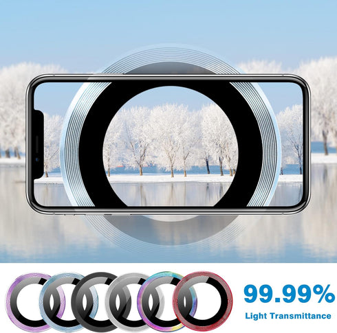 Compatible with iPhone 15 and 15 Plus Camera Lens Protector, Anti-Scratch Lens Cover 9H Tempered Glass Metal Camera Screen Protector Shockproof Ca...