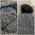 50PCS Removable Wooden Pom Poms Buttons, Faux Fur Pom Poms Keepers on Handmade Beanies, Hat Pom Pom Holder, Knitted Hat Making Fastener Tool, Pomp...