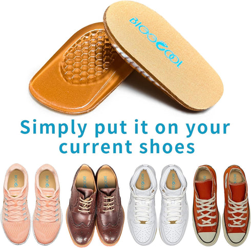 Heel Cushions for Heel Pain, Heel Inserts for Shock Absorption, Heel Lifts for Achilles Tendonitis and Bone Spur, Foot Pain Relief for Women & Men...