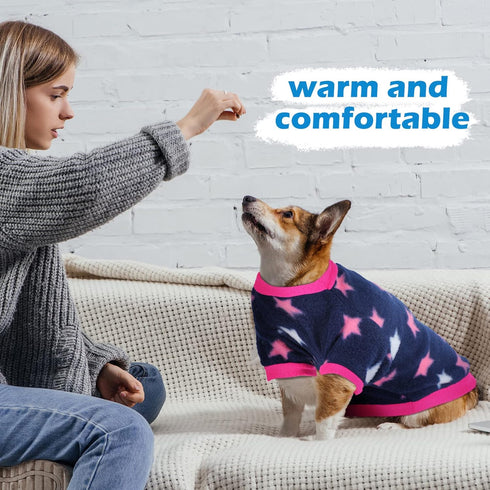 7 Pcs Dog Fleece Sweaters Dog Sweatshirt Winter Dog Outfits Soft Fleece Puppy Sweater Outfits for Chihuahua Yorkshire Pets Dog Cat (Cute, S(Neck: ...