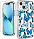LUHOURI Designed for iPhone 13 Mini Case with Screen Protector - Crystal Acrylic Clear for Women and Girls - Slim Fit Protective Phone Cover 5.4" ...