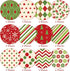 Whaline 12 Designs Christmas Pattern Paper Pack 24 Sheet Merry Christmas Scrapbook Specialty Paper Double-Sided Collection Green Red Decorative Cr...