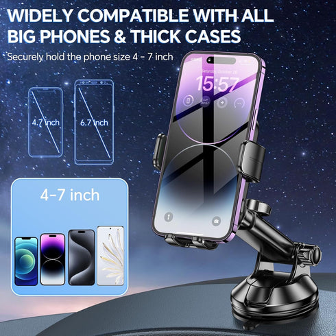 Wireless Car Charger Mount, Wireless Phone Charger for Car Auto Clamping Car Phone Holder Charger? Wind + Vent + Dash ?Car Wireless Charger for Ca...