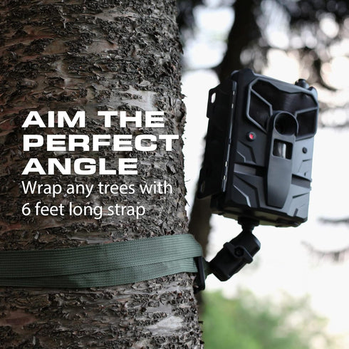 TreeDude2 Trail Camera Mount, Game Camera Mount w/Dual 360°Ball Joints, Robust Glass-Filled Nylon for Outdoor, Hunting Camera Mounting Bracket wit...