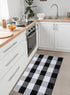 Buffalo Plaid Rug 2'x3' Black and White Check Outdoor Door Mat Cotton Hand-Woven Front Door Rug Foldable Washable Mats for Front Porch Patio Entry...